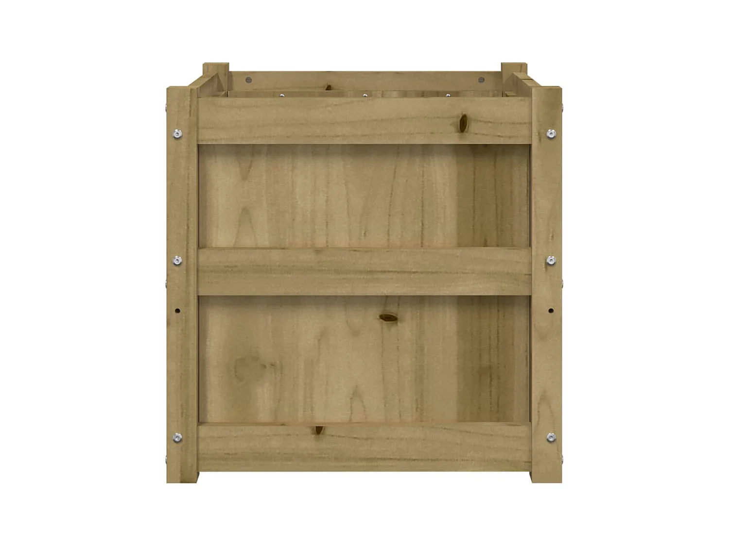 Jardinière bac lit surélevé bois marron 50 x 50 x 50 cm 02_0037664