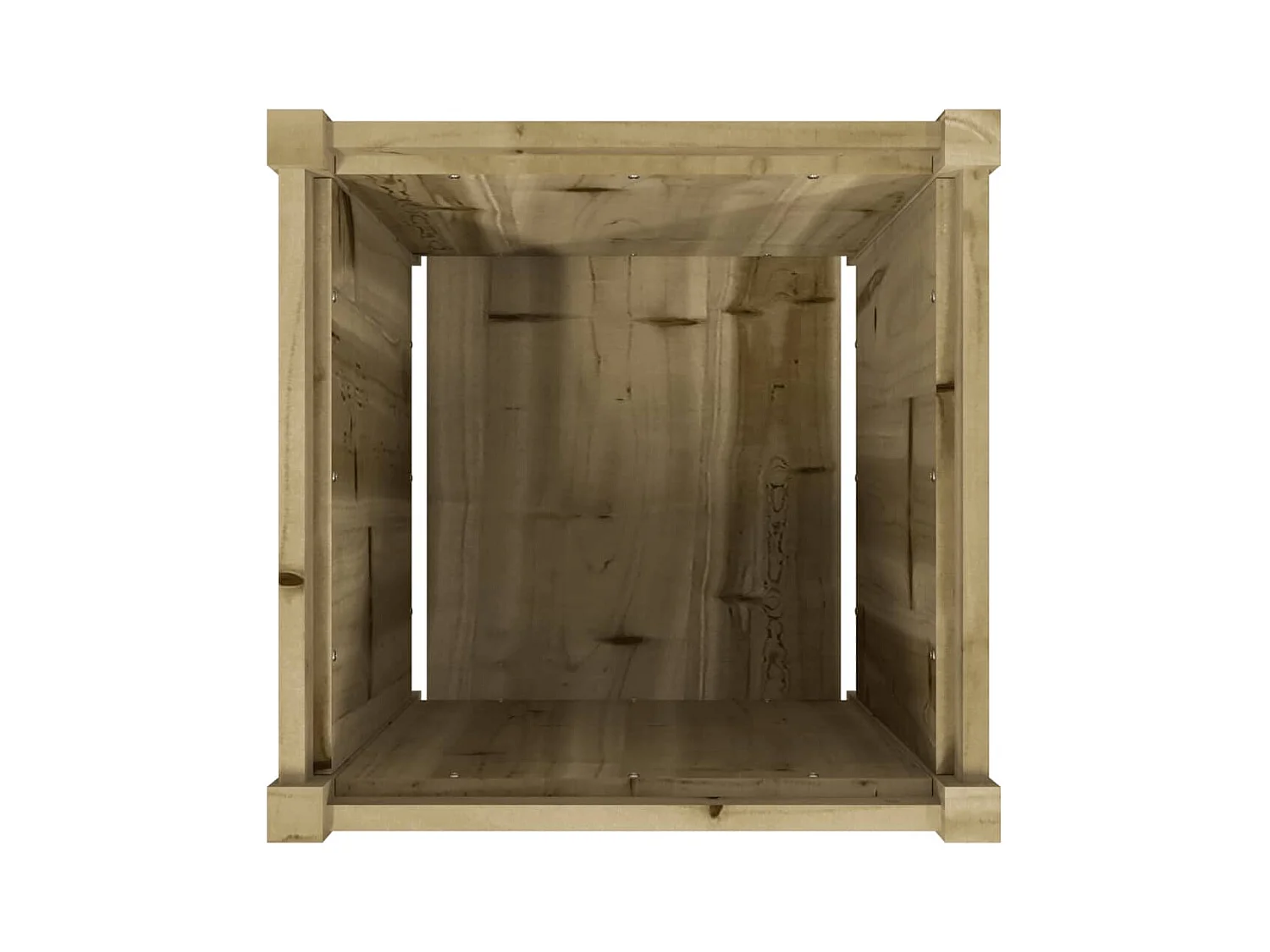 Jardinière bac lit surélevé bois marron 50 x 50 x 50 cm 02_0037664