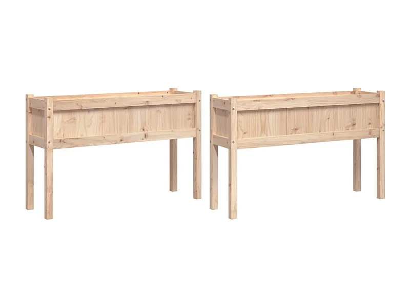 Jardinière bac lit surélevé bois marron 110 x 31 x 70 cm 02_0039020