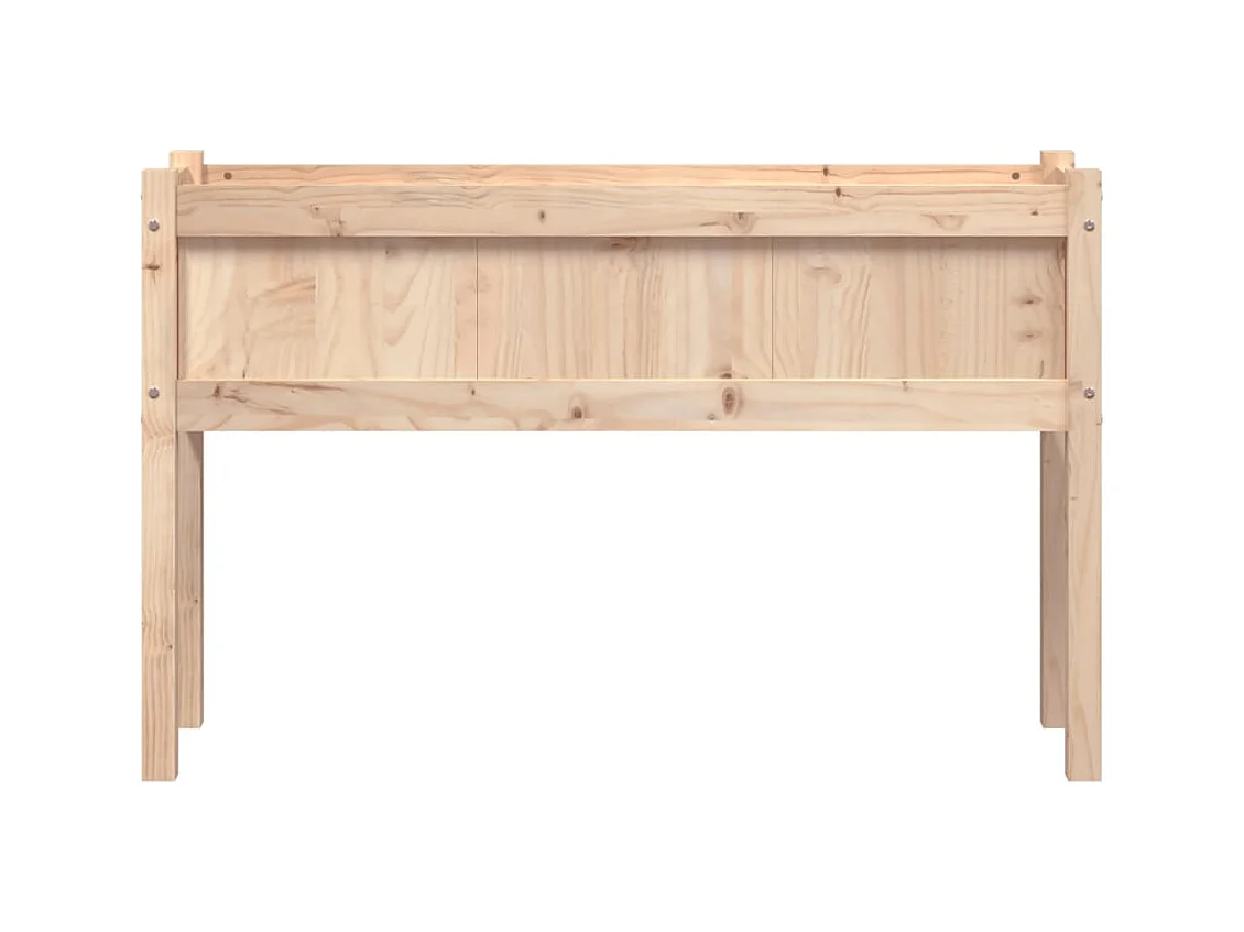 Vassoio per fioriera aiuola rialzata piante fiori terrazze da giardino set di 2 con gambe in legno massello di pino marrone 02_0039020