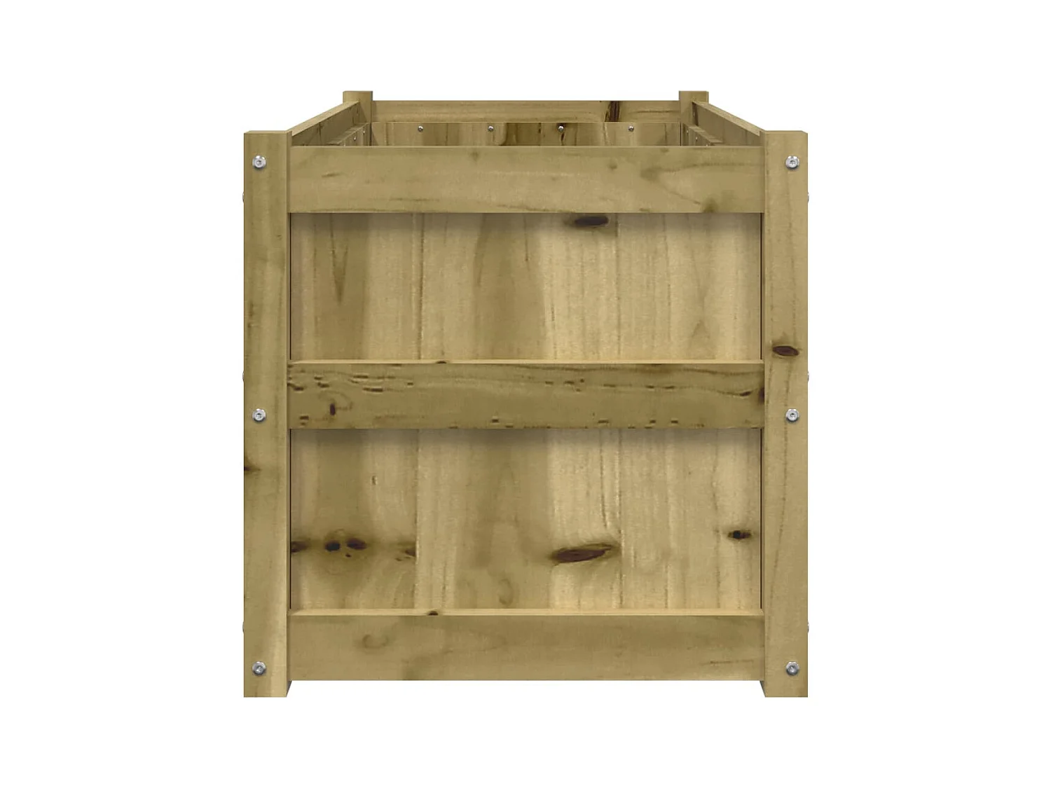 Jardinière bac lit surélevé bois marron 90 x 50 x 50 cm 02_0039032