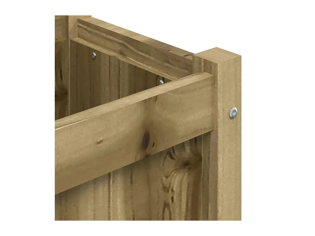 Jardinière bac lit surélevé bois marron 150 x 31 x 31 cm 02_0037426