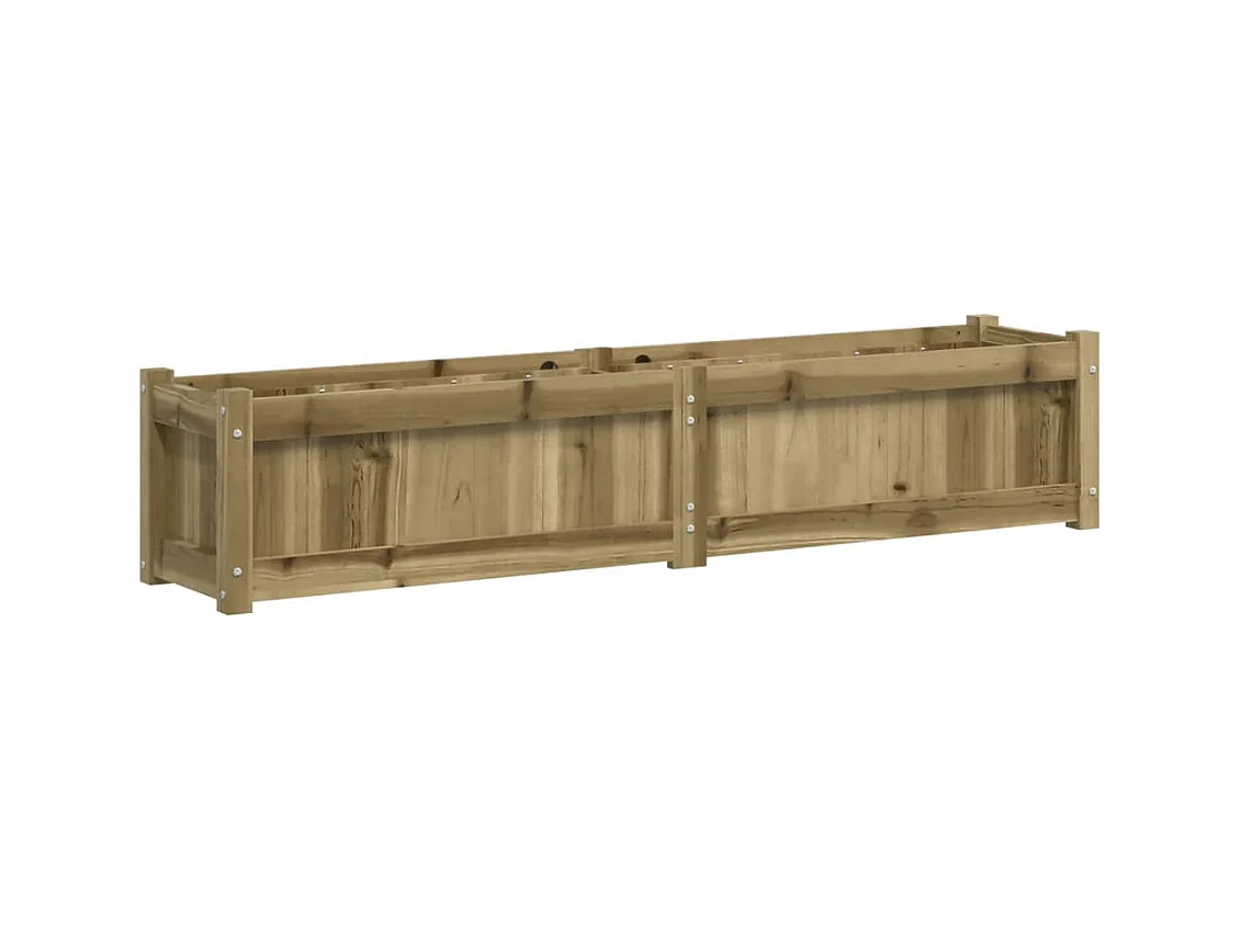 Vassoio per fioriera aiuola rialzata piante fiori terrazza giardino 150 x 31 x 31 cm legno di pino impregnato marrone 02_0037426