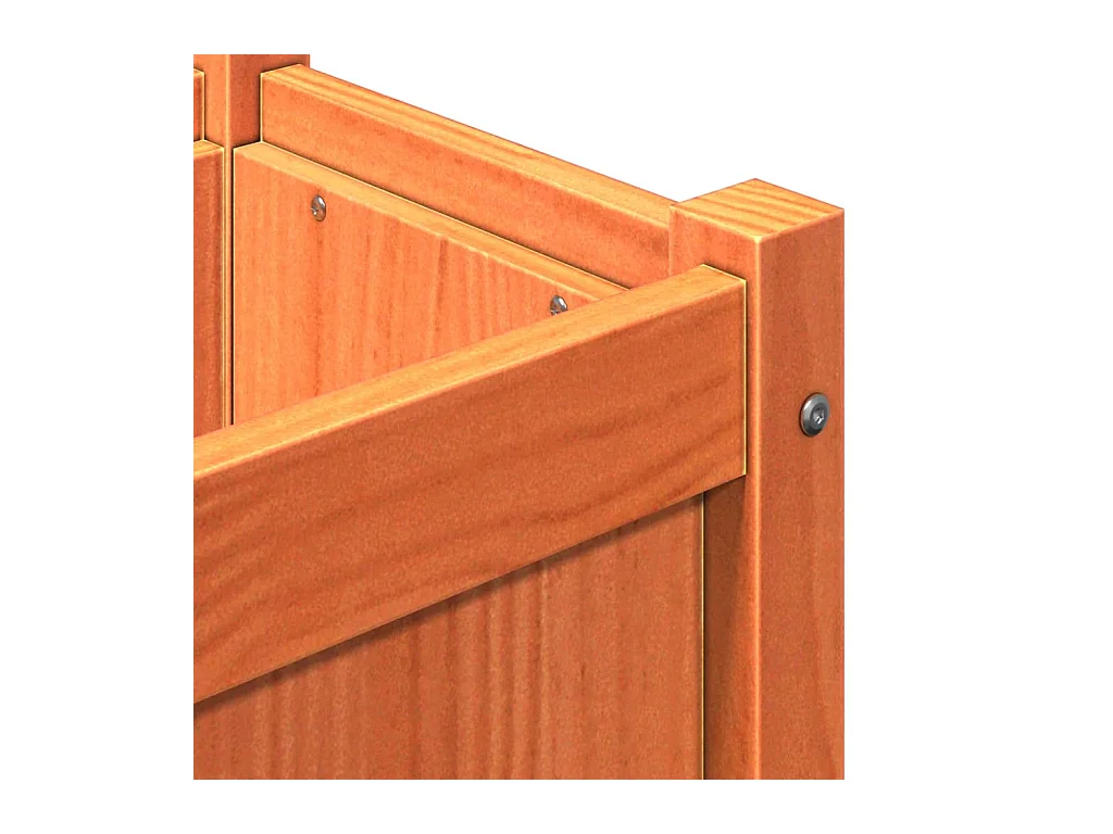 Jardinière bac lit surélevé bois marron 180 x 31 x 31 cm 02_0039062