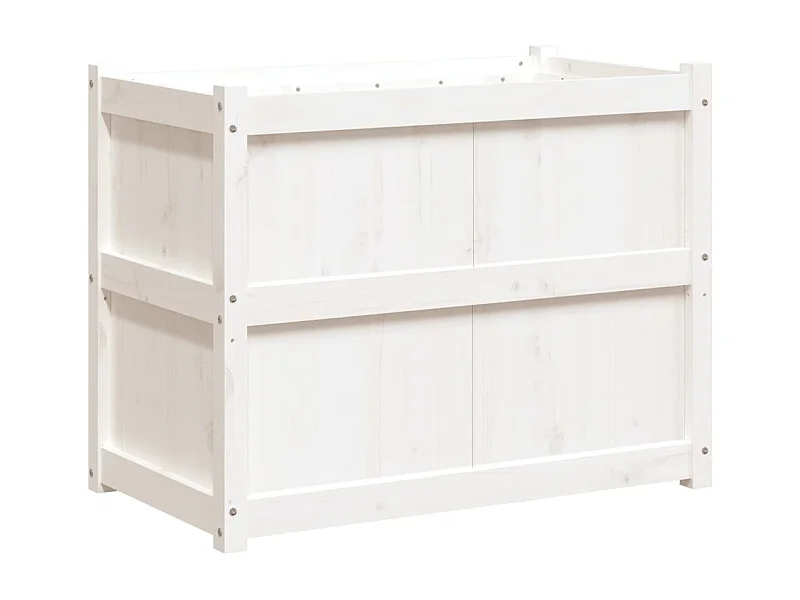 Jardinière bac lit surélevé bois blanche 90 x 50 x 70 cm 02_0038005