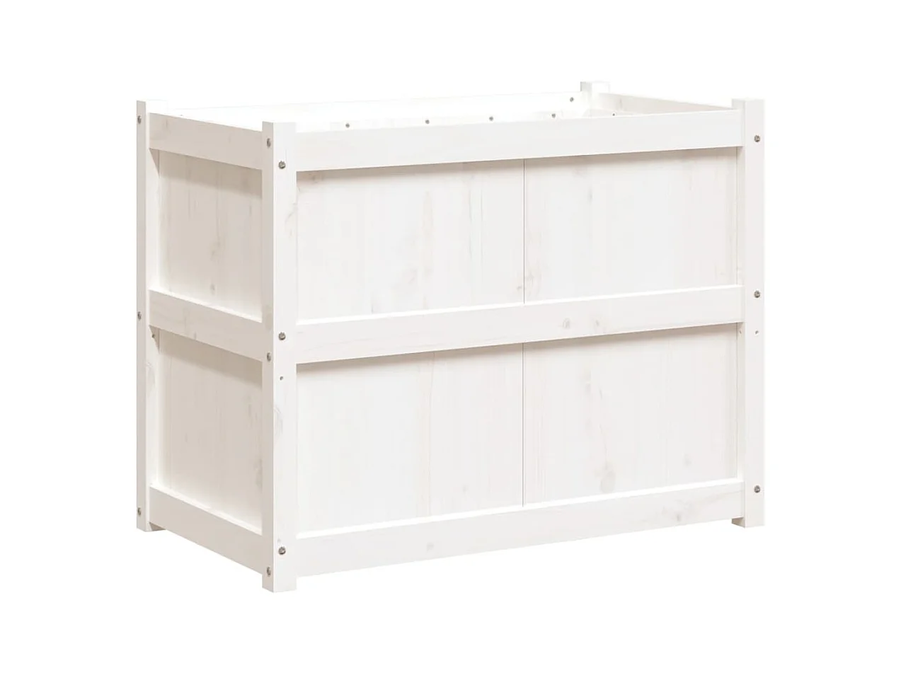 Jardinière bac lit surélevé bois blanche 90 x 50 x 70 cm 02_0038005