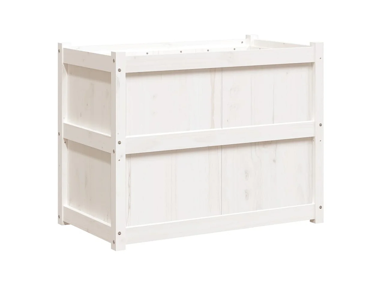 Jardinière bac lit surélevé bois blanche 90 x 50 x 70 cm 02_0038005