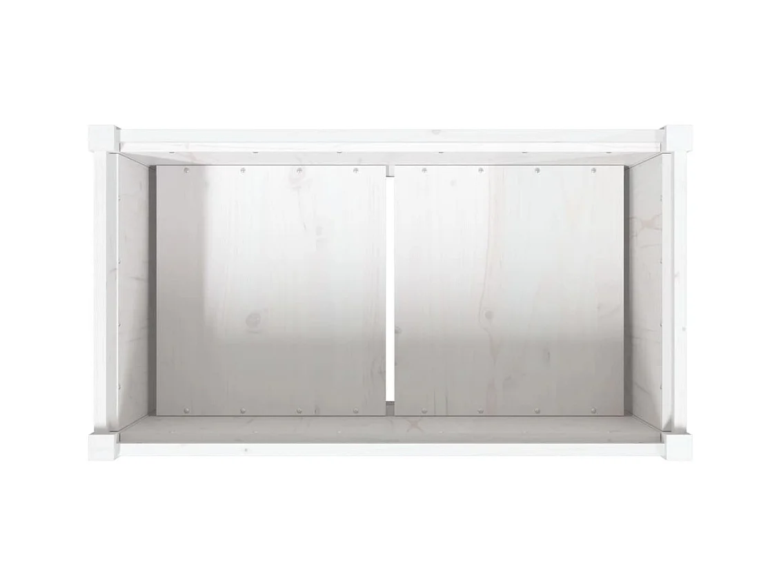 Jardinière bac lit surélevé bois blanche 90 x 50 x 70 cm 02_0038005