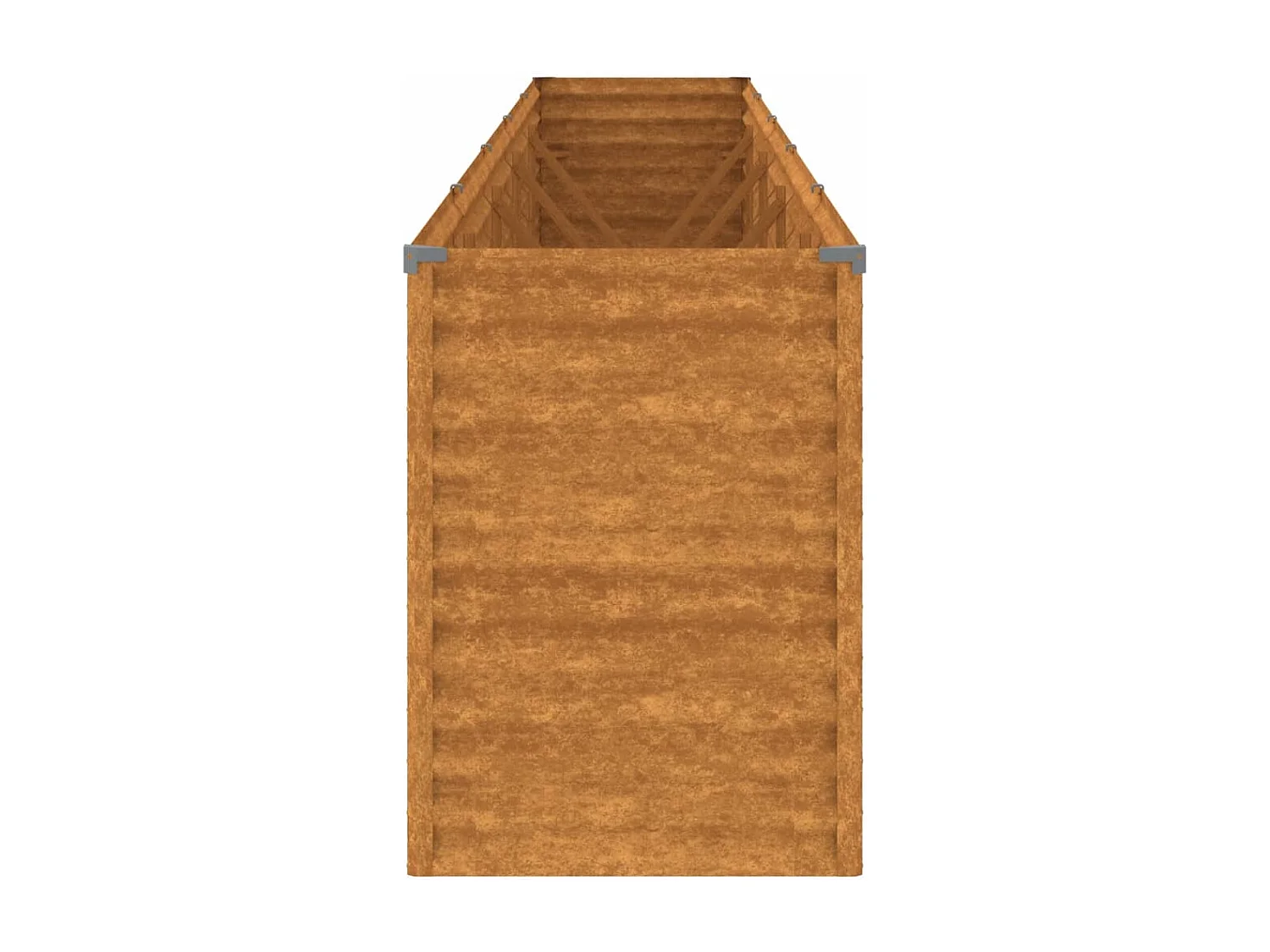 Jardinera para parterres elevados flores terraza jardín 482 x 50 x 69 cm acero corten marrón 02_0039456