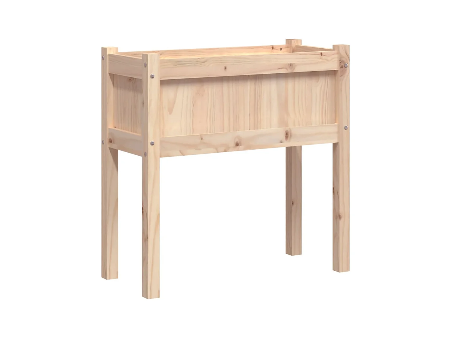 Vaso per fioriera aiuola rialzata piante fiori giardino terrazze con piedini 70 x 31 x 70 cm legno di pino massiccio marrone 02_0038872
