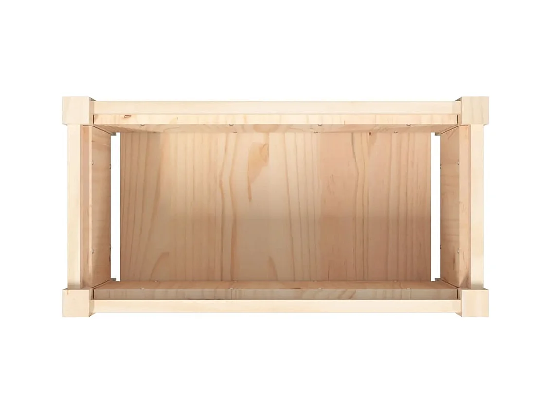 Macetero bancal elevado plantas flores terraza exterior jardín 60 x 31 x 31 cm madera maciza de pino marrón 02_0038556