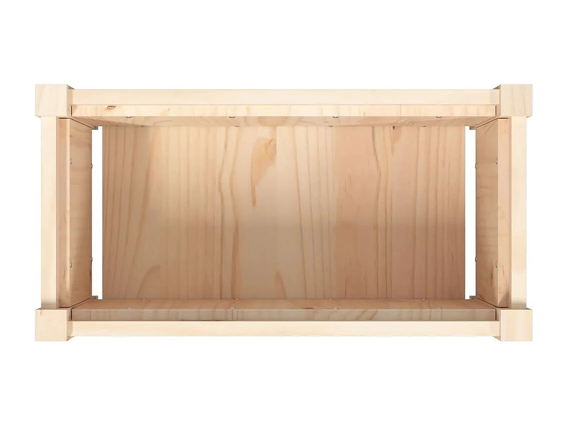 Macetero bancal elevado plantas flores terraza exterior jardín 60 x 31 x 31 cm madera maciza de pino marrón 02_0038556