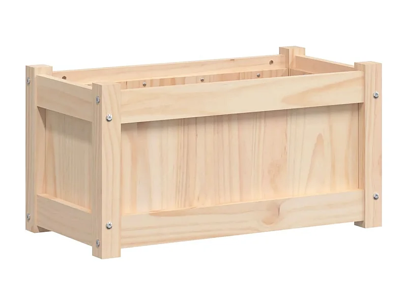 Vaso per fioriera aiuola rialzata piante fiori terrazza giardino esterno 60 x 31 x 31 cm legno di pino massiccio marrone 02_0038556