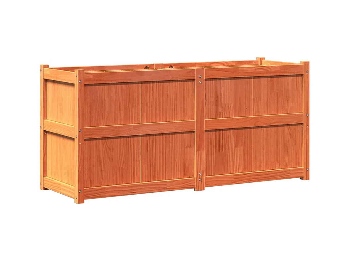 Jardinière bac lit surélevé bois marron 150 x 50 x 70 cm 02_0038447