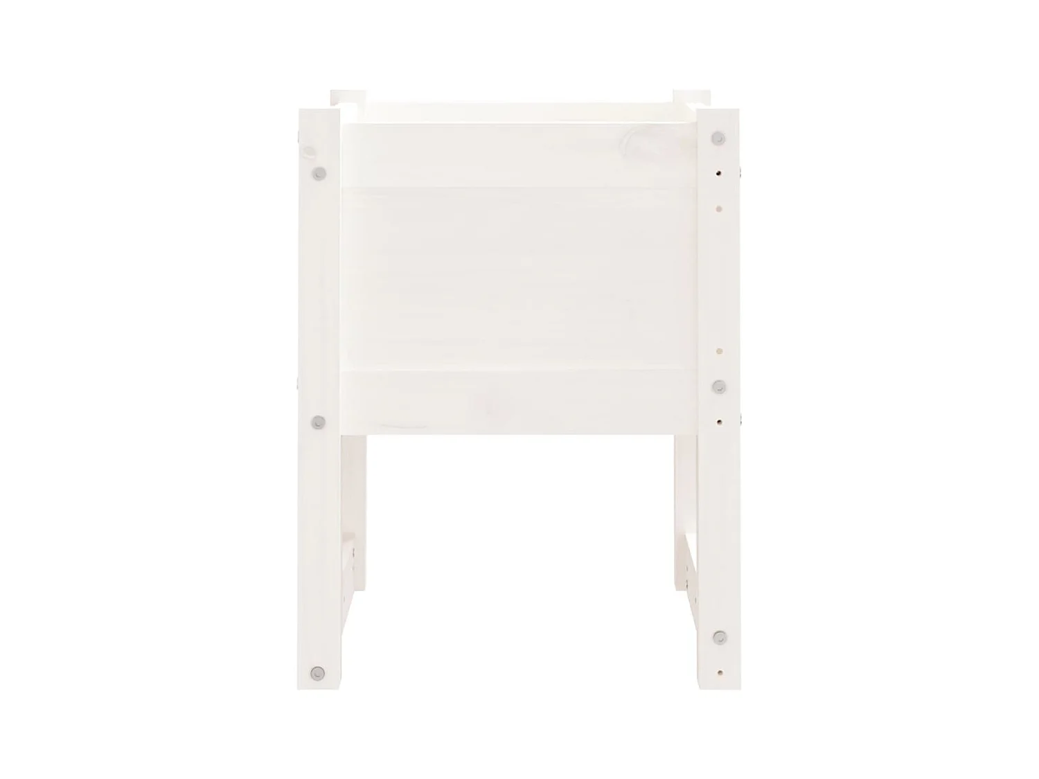 Jardinière bac lit surélevé bois blanche 40 x 40 x 52.5 cm 02_0038961