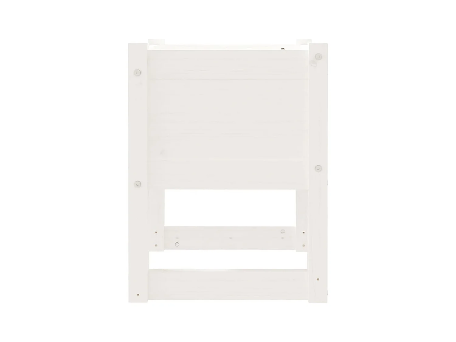Jardinière bac lit surélevé bois blanche 40 x 40 x 52.5 cm 02_0038961