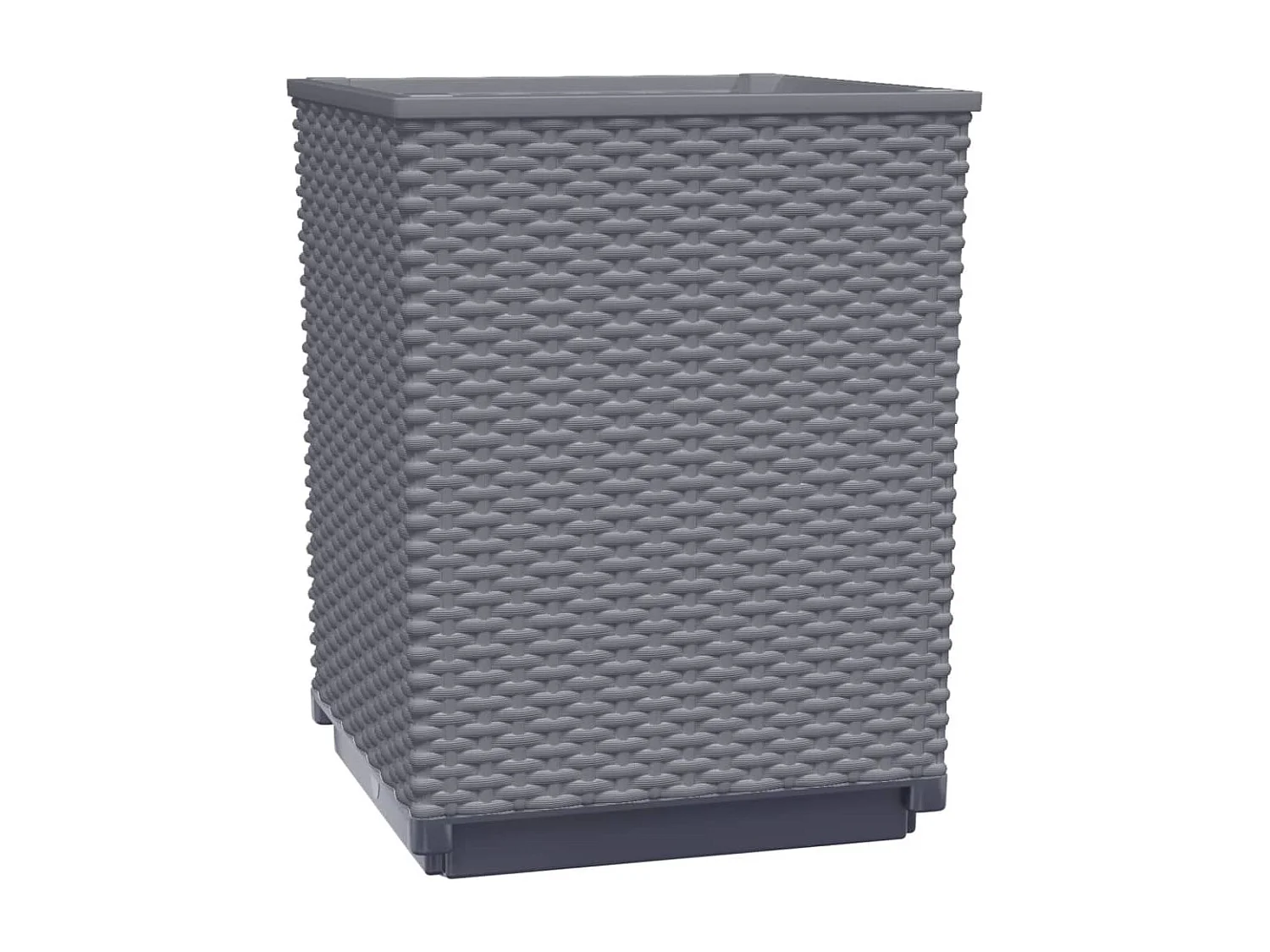 Macetero arriate elevado plantas flores jardín terrazas juego de 2 30 x 30 x 37 cm polipropileno gris 02_0038924