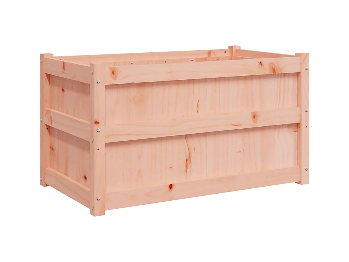 Vassoio per fioriera aiuola rialzata piante fiori terrazza giardino 90 x 50 x 50 cm legno massello marrone Douglas 02_0038002