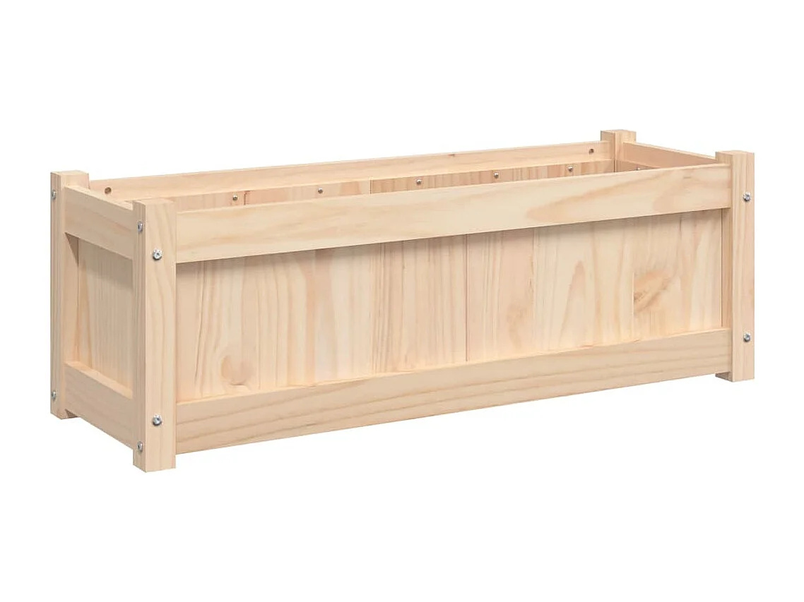 Vaso per fioriera aiuola rialzata piante fiori terrazza giardino esterno 90 x 31 x 31 cm legno di pino massiccio marrone 02_0038566