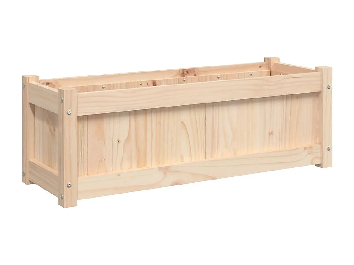 Vaso per fioriera aiuola rialzata piante fiori terrazza giardino esterno 90 x 31 x 31 cm legno di pino massiccio marrone 02_0038566