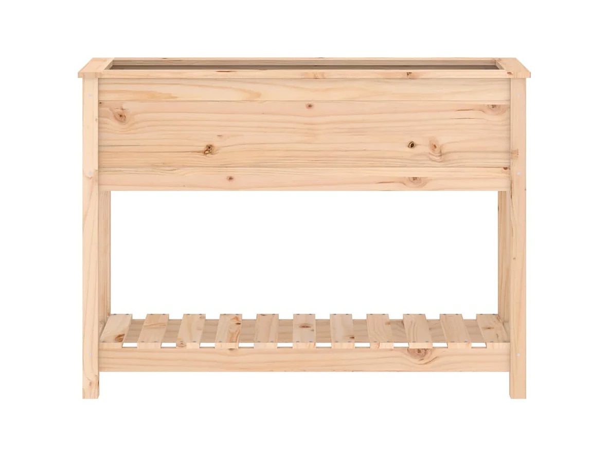 Jardinière bac lit surélevé bois marron 111.5 x 34.5 x 81 cm 02_0038381