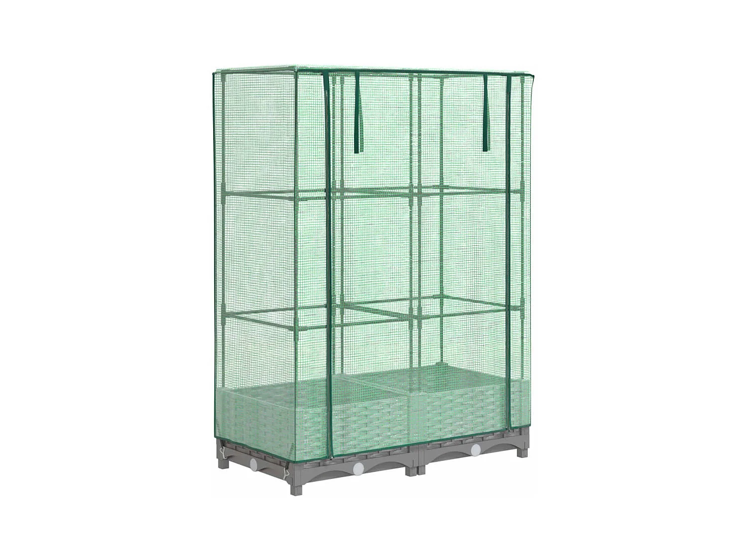 Jardinière bac lit surélevé grise 80 x 40 x 123 cm 02_0038784