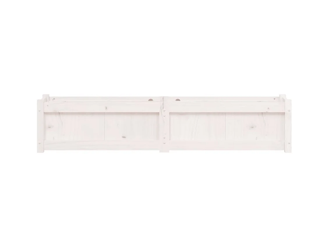 Jardinière bac lit surélevé bois blanche 150 x 31 x 31 cm 02_0039041