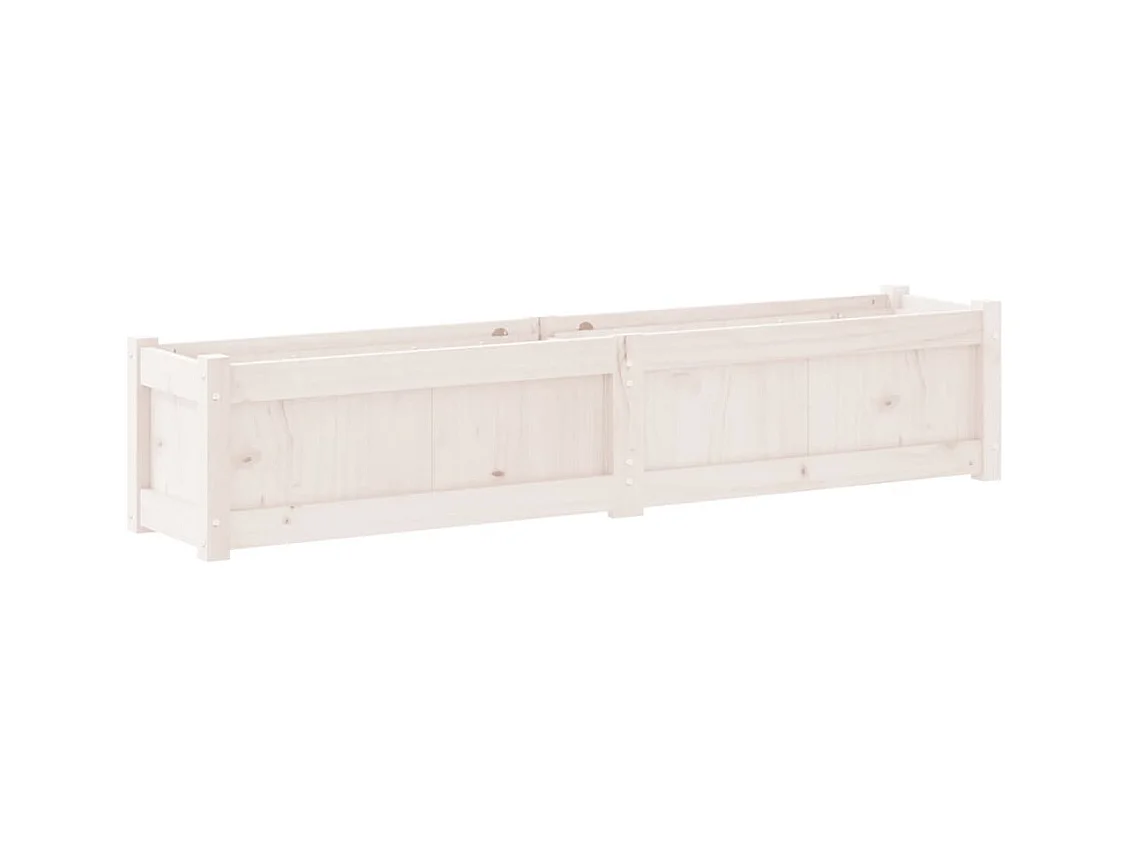 Jardinière bac lit surélevé bois blanche 150 x 31 x 31 cm 02_0039041