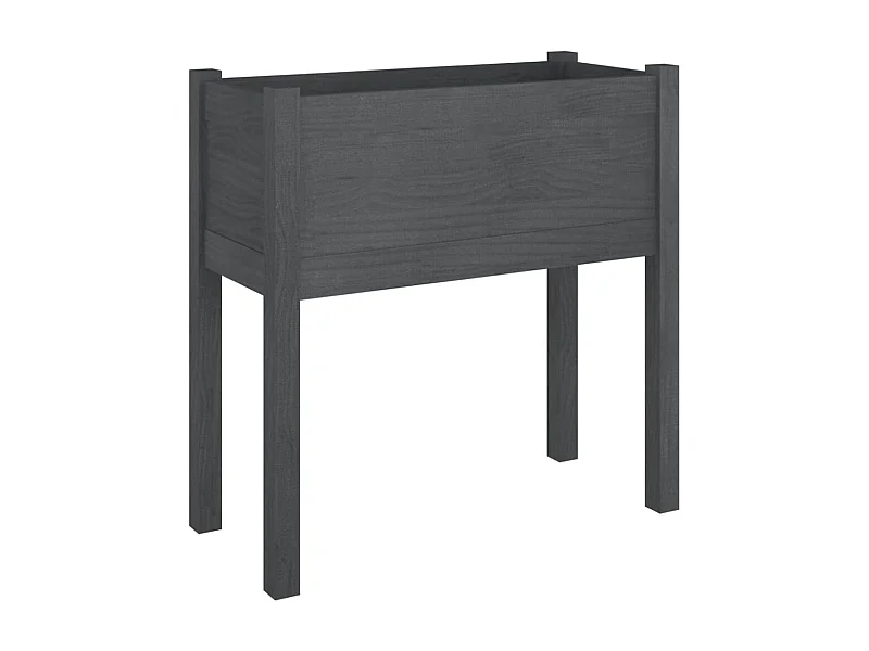Vassoio per fioriera aiuola rialzata piante fiori terrazza giardino 70 x 31 x 70 cm legno di pino massiccio grigio 02_0037767