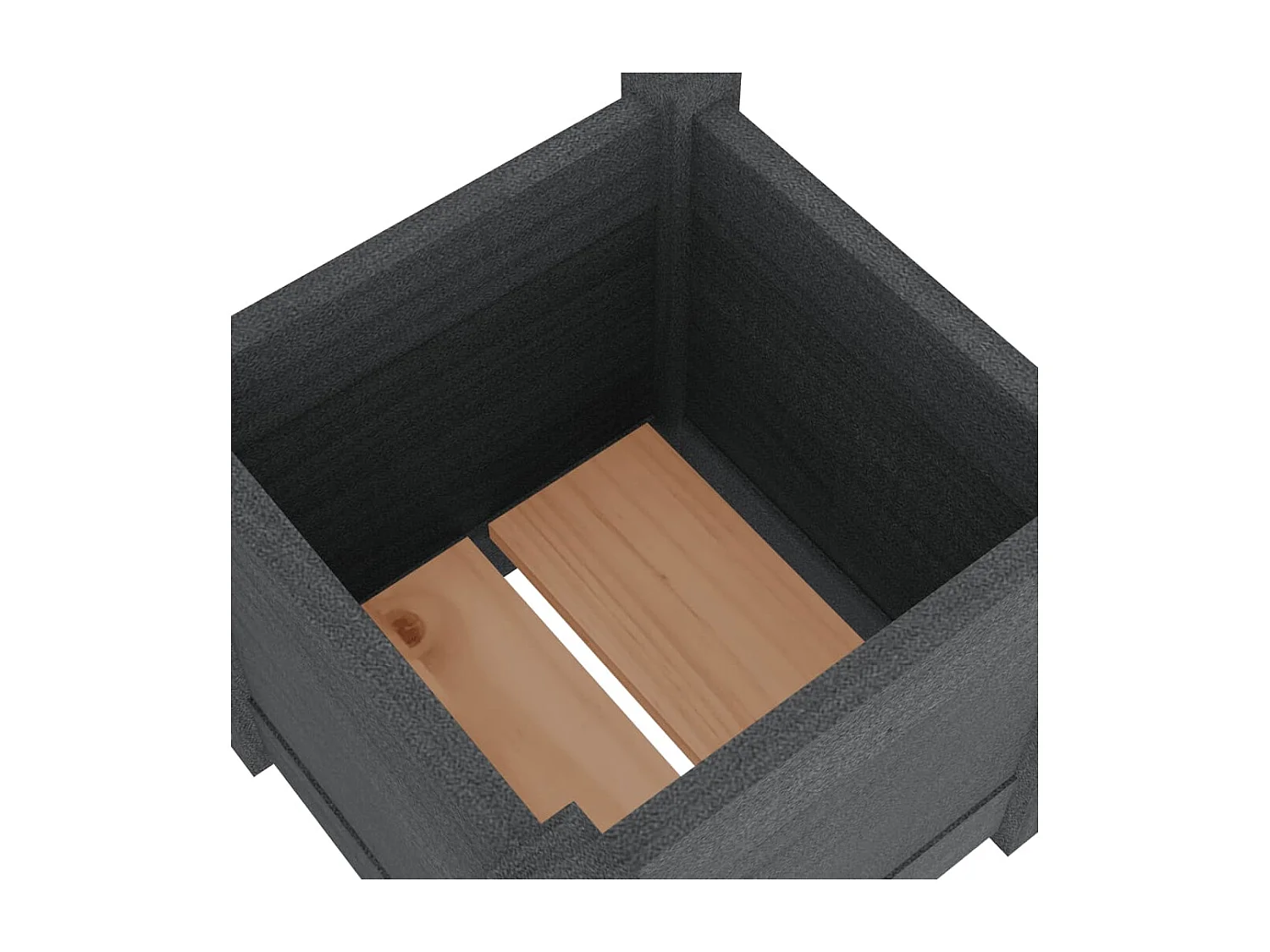 Macetero elevado bandeja plantas flores jardín exterior terrazas juego de 2 31 x 31 x 31 cm madera de pino gris 02_0038888