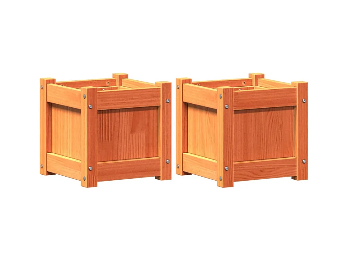 Jardinière bac lit surélevé bois marron 31 x 31 x 31 cm 02_0039068