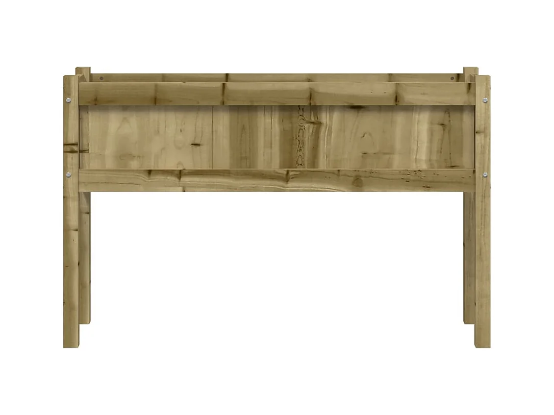 Jardinière bac lit surélevé bois marron 110 x 31 x 70 cm 02_0039016