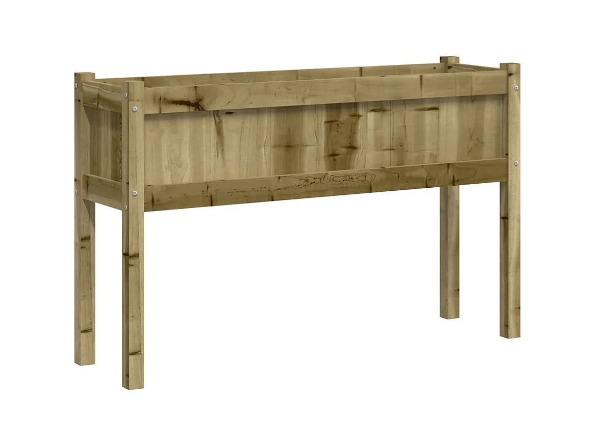 Jardinière bac lit surélevé bois marron 110 x 31 x 70 cm 02_0039016