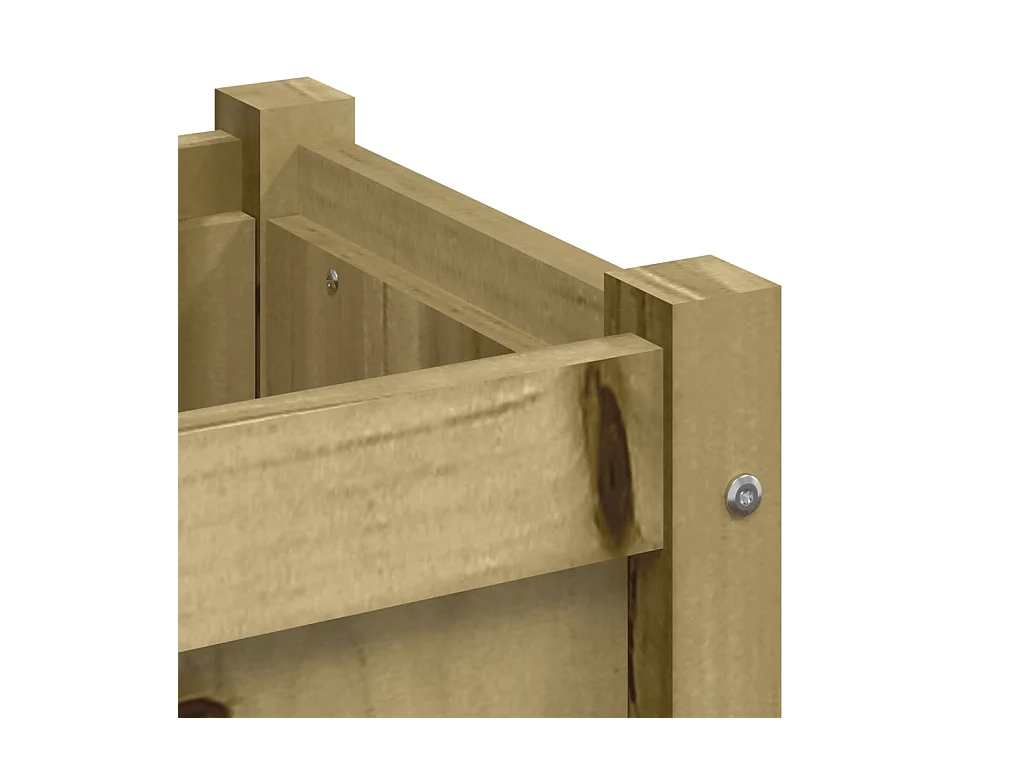 Jardinière bac lit surélevé bois marron 110 x 31 x 70 cm 02_0039016