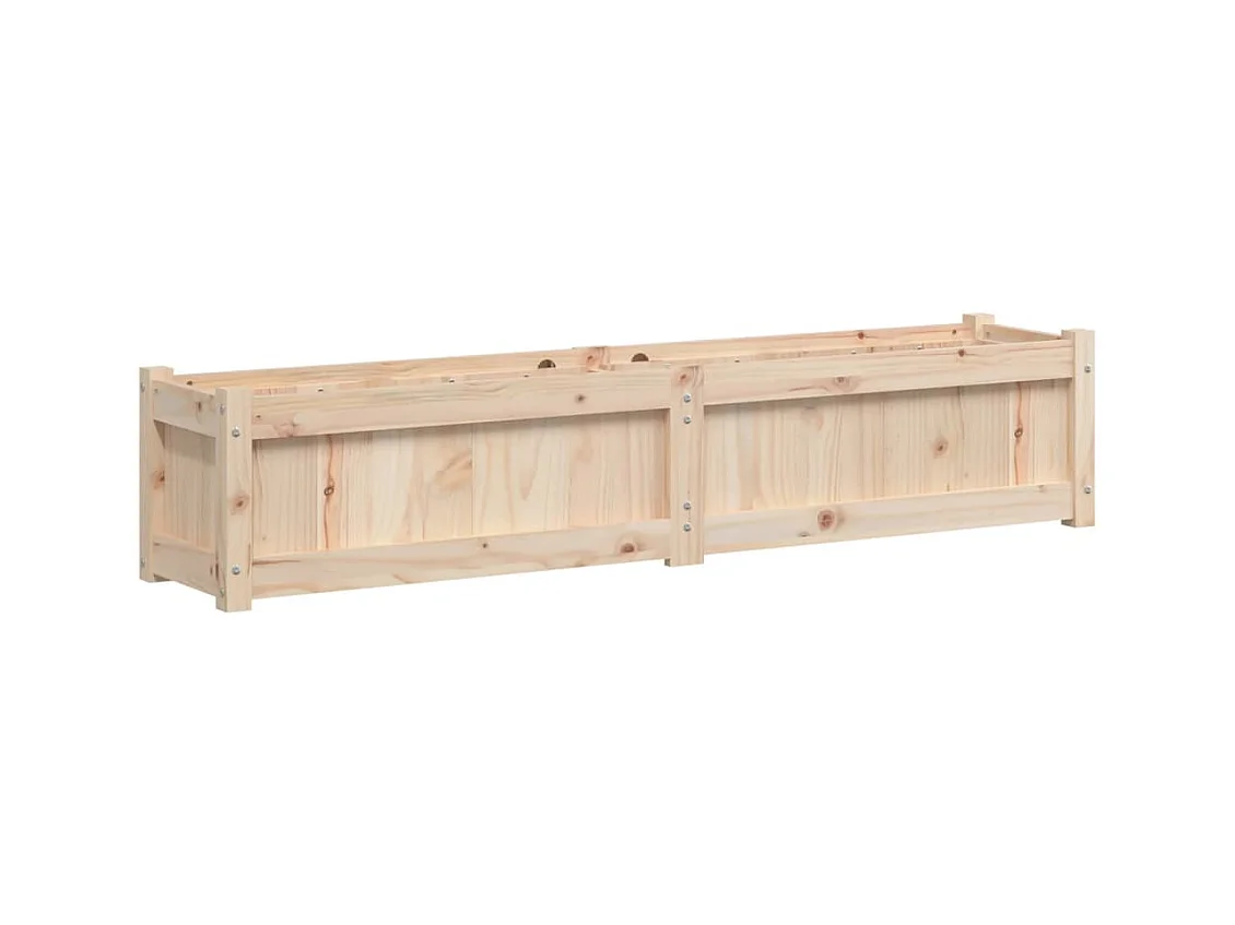 Vassoio per fioriera aiuola rialzata piante fiori terrazza giardino 150 x 31 x 31 cm legno di pino massiccio marrone 02_0037427