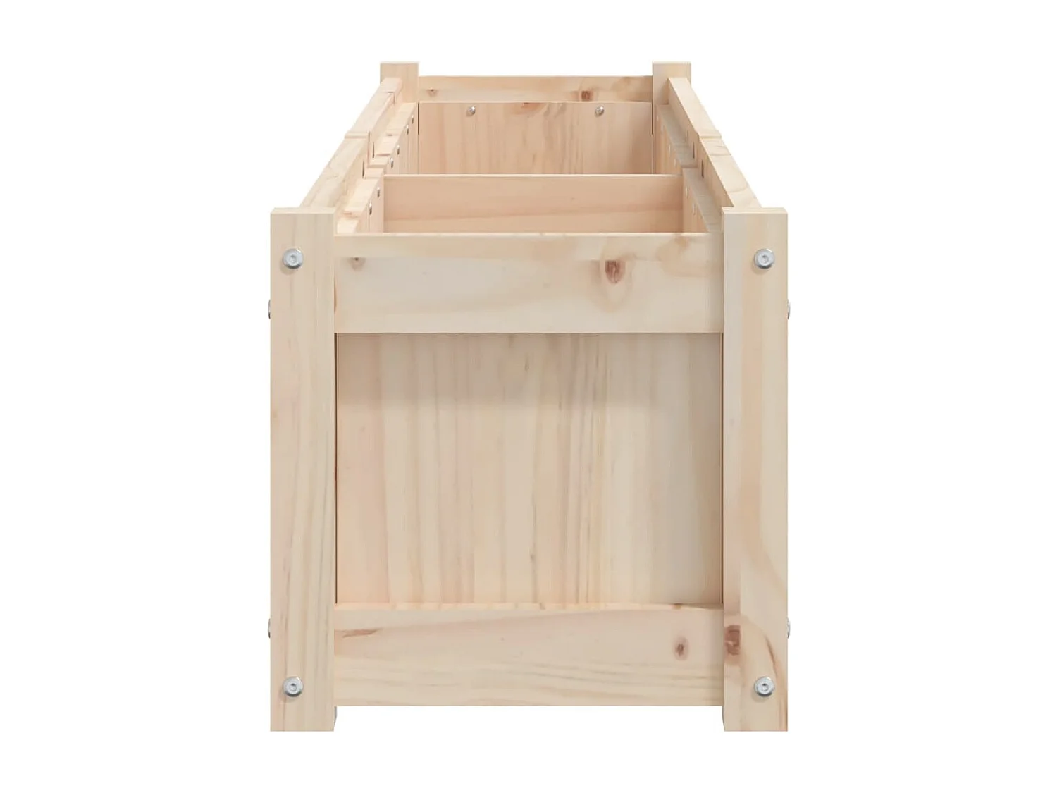 Macetero bancal elevado plantas flores terraza jardín 150 x 31 x 31 cm madera maciza de pino marrón 02_0037427