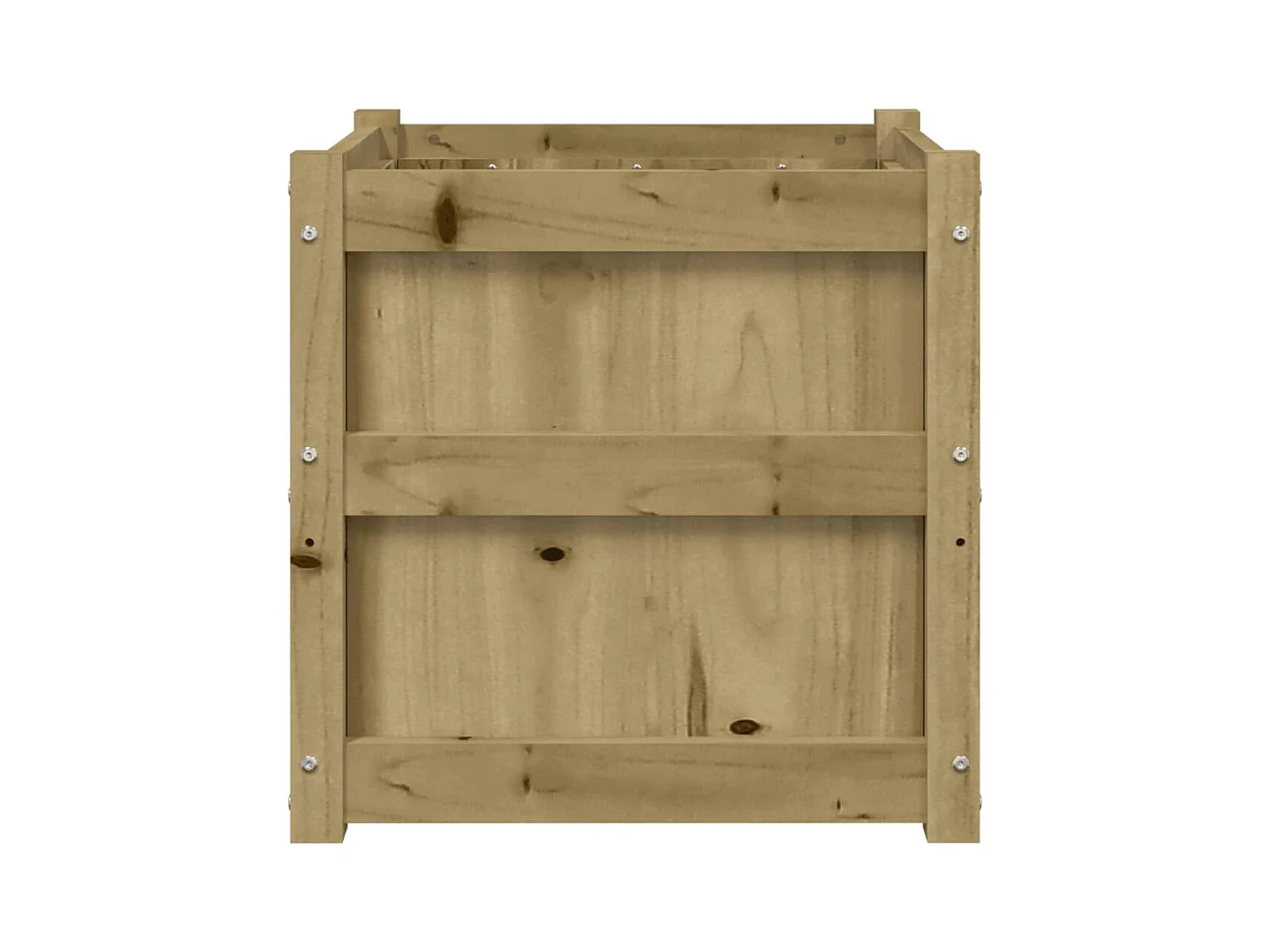 Jardinière bac lit surélevé bois marron 50 x 50 x 50 cm 02_0039033