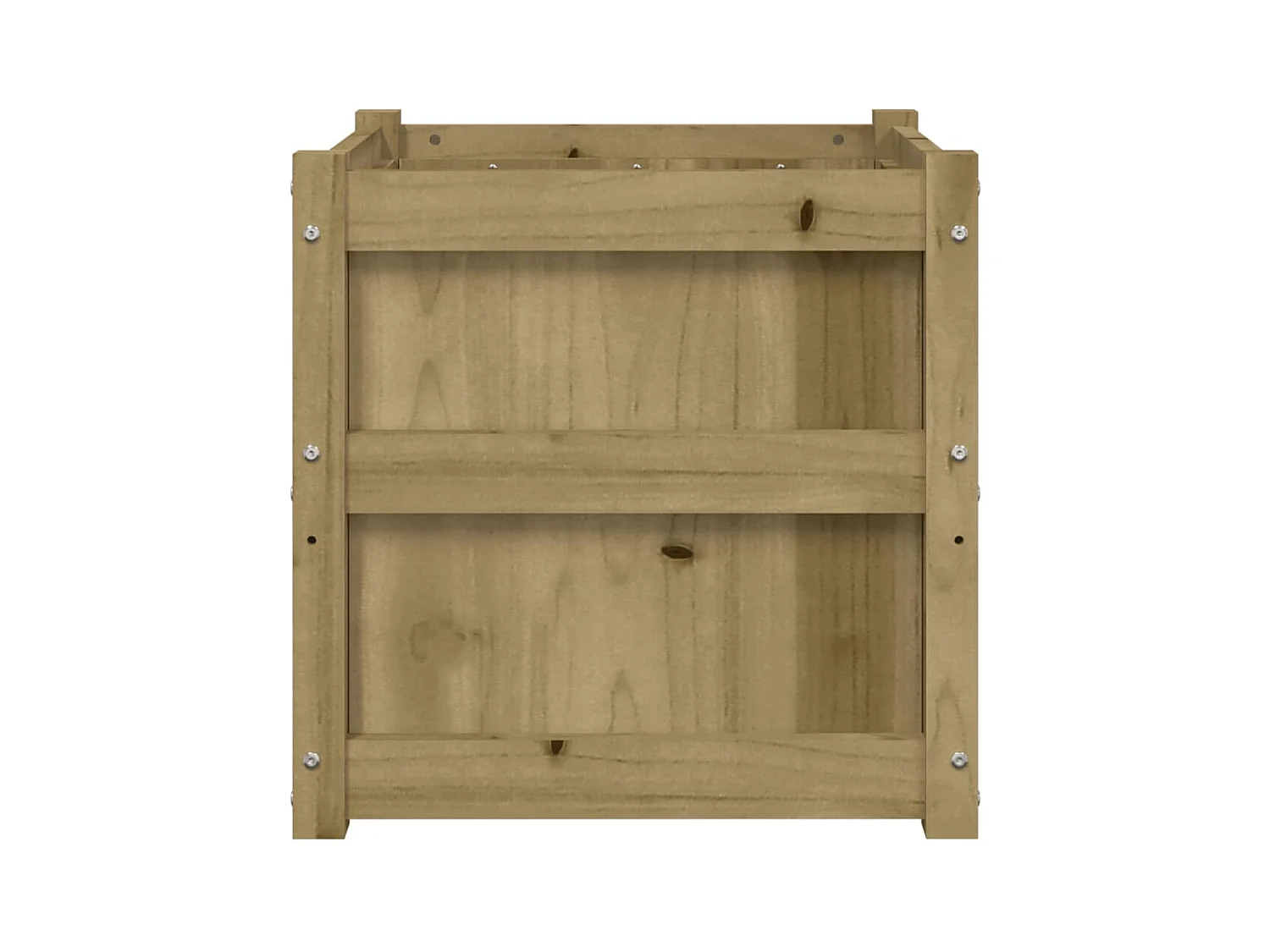 Jardinière bac lit surélevé bois marron 50 x 50 x 50 cm 02_0039033