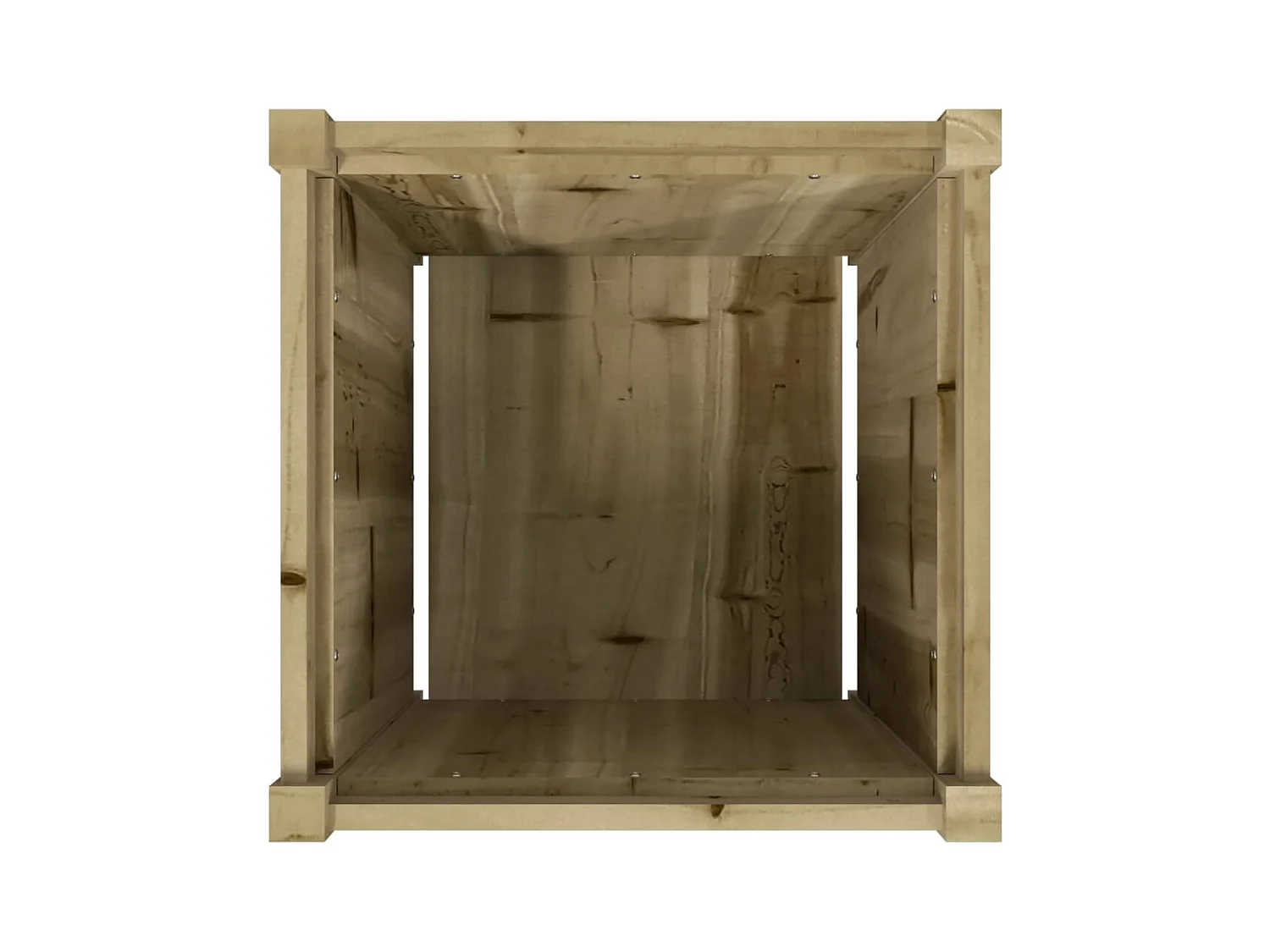 Jardinière bac lit surélevé bois marron 50 x 50 x 50 cm 02_0039033