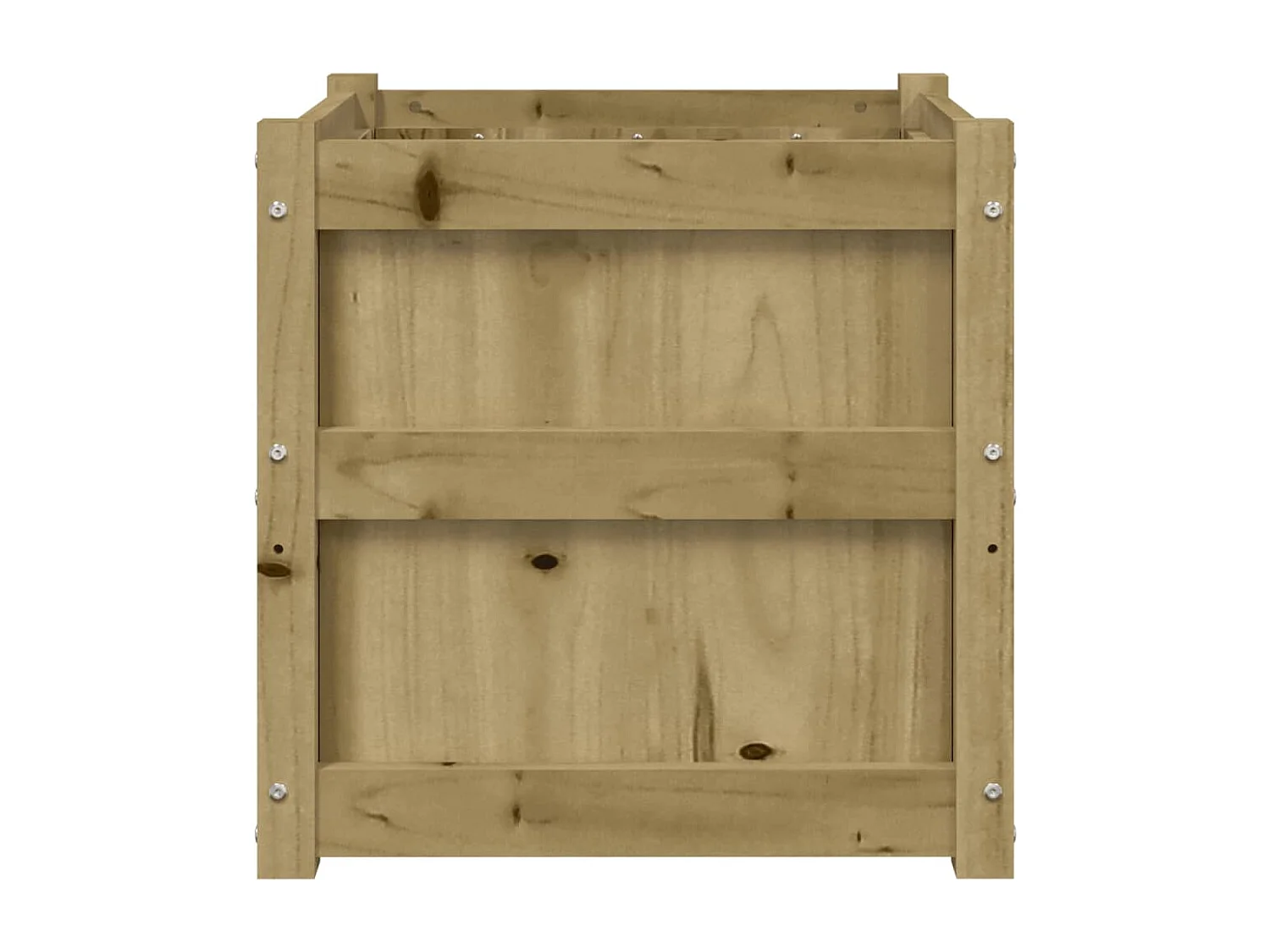 Jardinière bac lit surélevé bois marron 50 x 50 x 50 cm 02_0039033