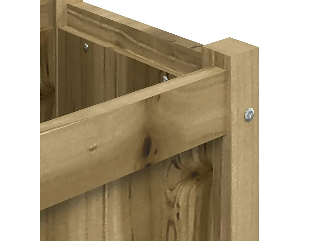 Jardinière bac lit surélevé bois marron 150 x 31 x 31 cm 02_0039029