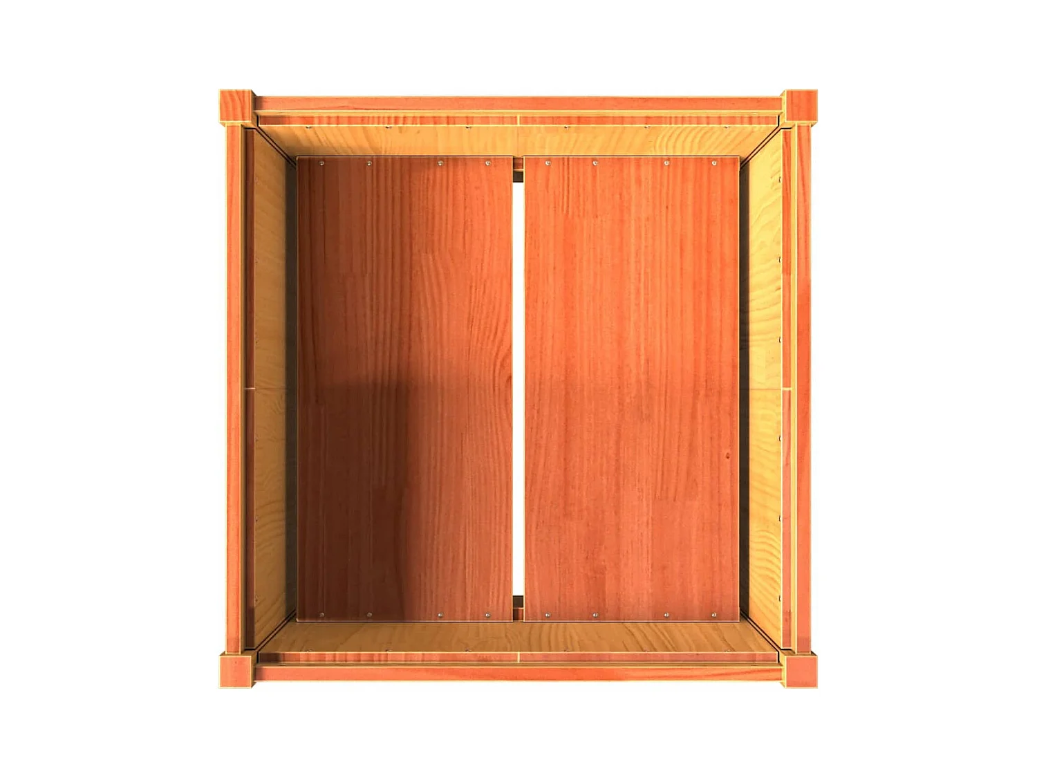 Jardinière bac lit surélevé bois marron 70 x 70 x 70 cm 02_0038495