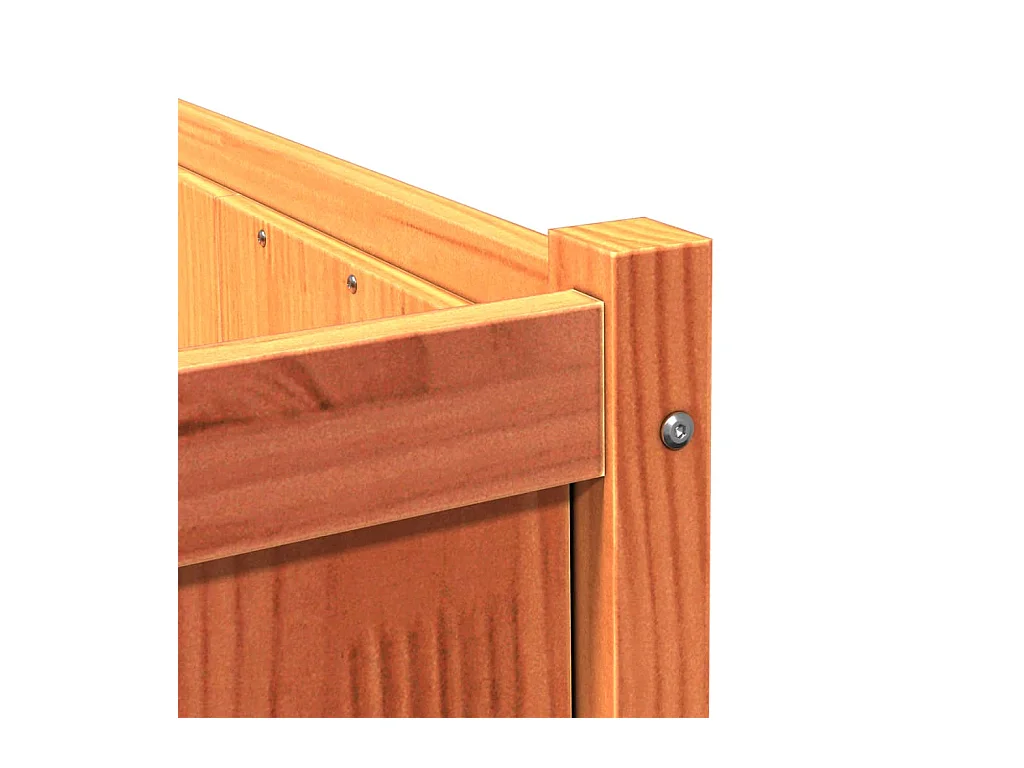 Jardinière bac lit surélevé bois marron 70 x 70 x 70 cm 02_0038495