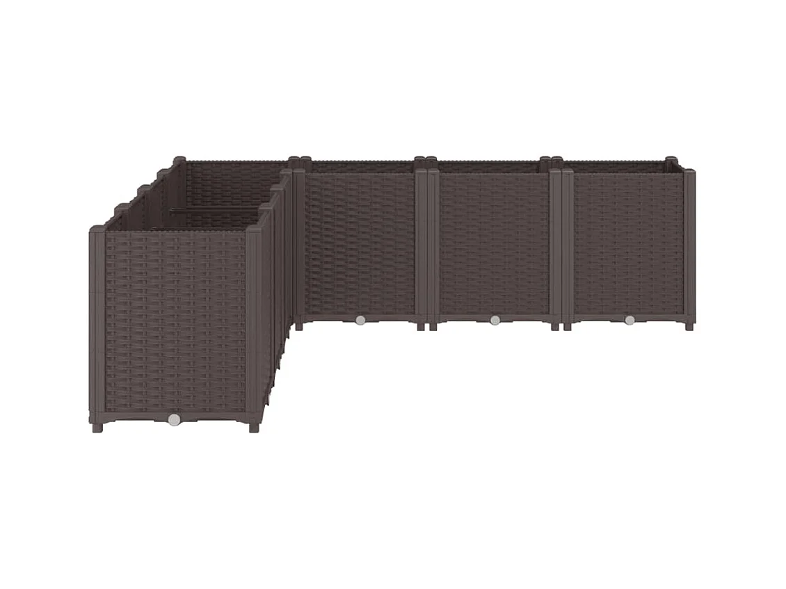 Jardinière bac lit surélevé marron 160 x 160 x 53 cm 02_0037457