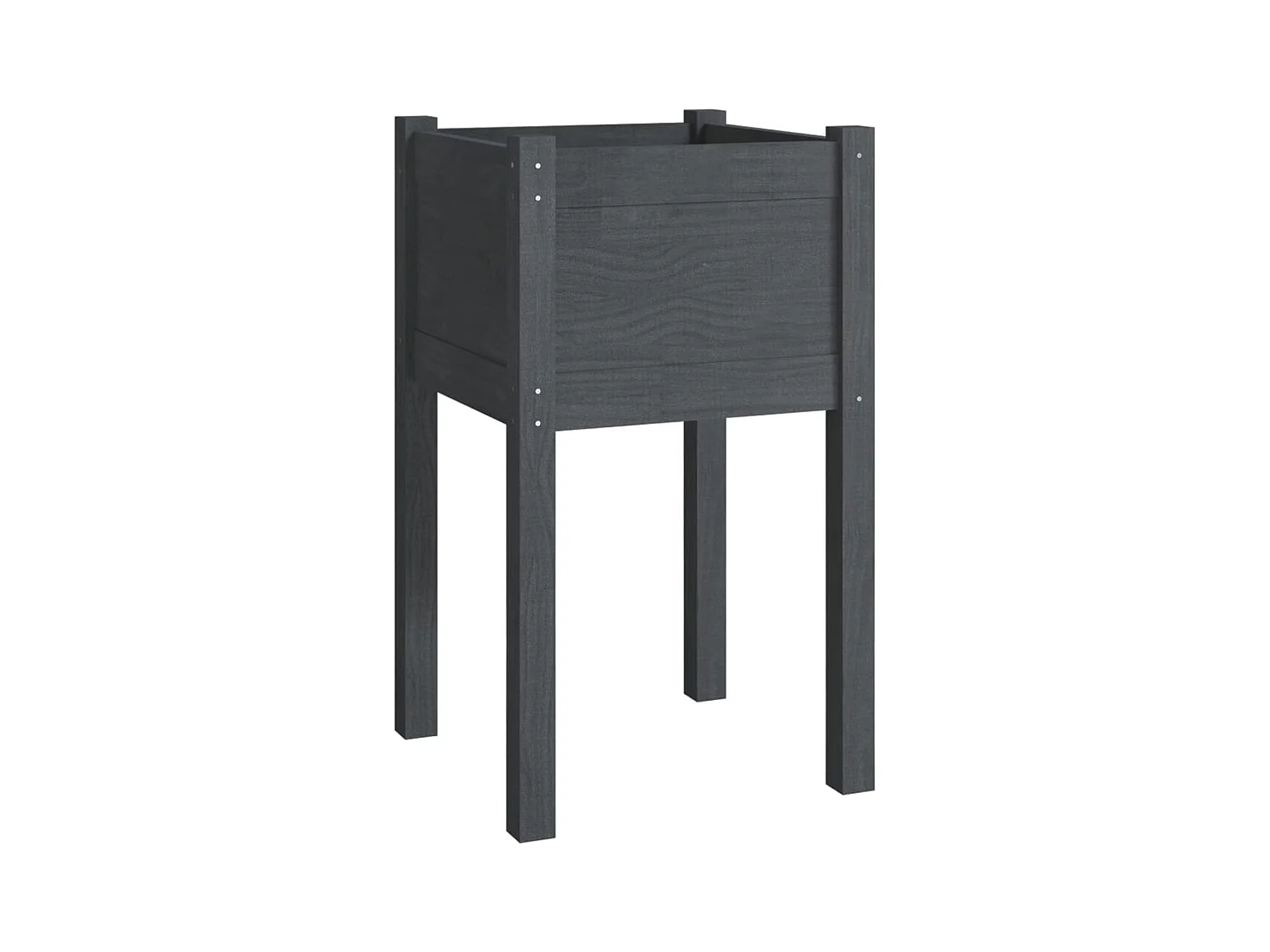 Vaso per fioriera aiuola rialzata piante fiori terrazza giardino esterno 40 x 40 x 70 cm legno massello di pino grigio 02_0038550