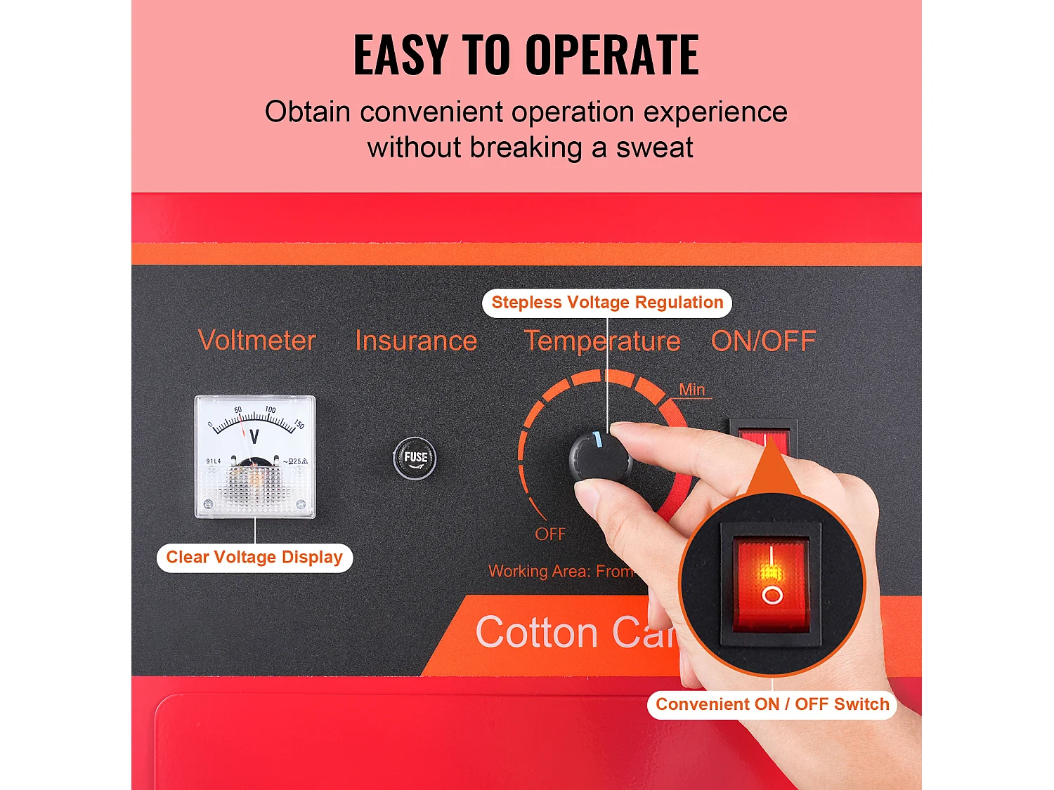 Kommerzielle Zuckerwattemaschine SucceBuy, Zuckerwattemaschine 1000 W,für Zuhause, Kindergeburtstag, Familienfeier, Rot