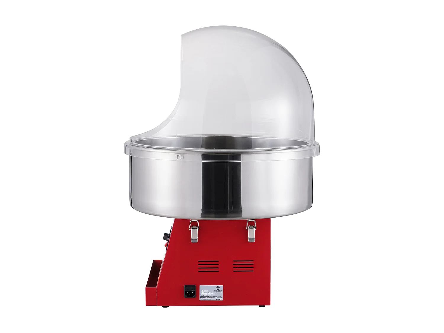 Macchina per Zucchero Filato Commerciale SucceBuy, Macchina per Zucchero Filato 1000 W con Coperchio, Rossa