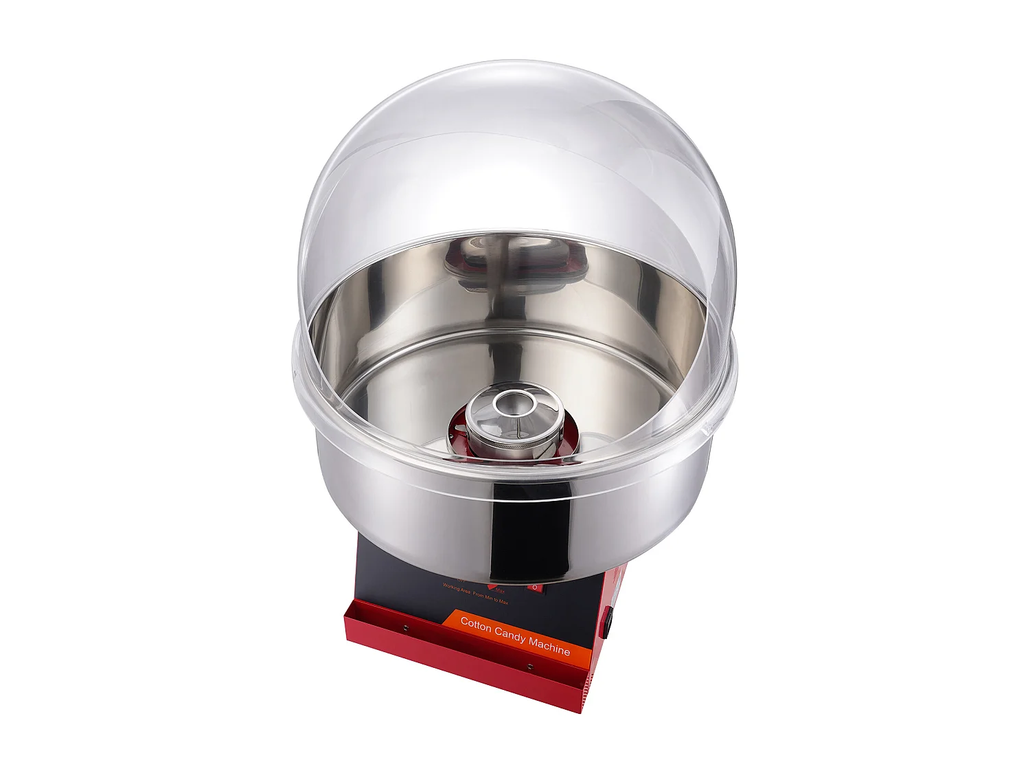 Macchina per Zucchero Filato Commerciale SucceBuy, Macchina per Zucchero Filato 1000 W con Coperchio, Rossa