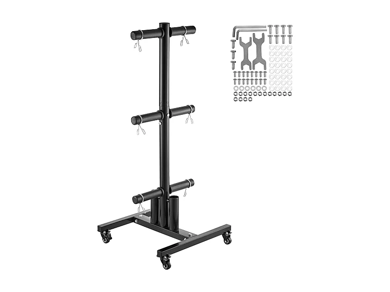 Supporto per Piastre di Peso SucceBuy, Verticale con Rotelle, per Piastre da 50,8 mm, Capacità di 454 kg