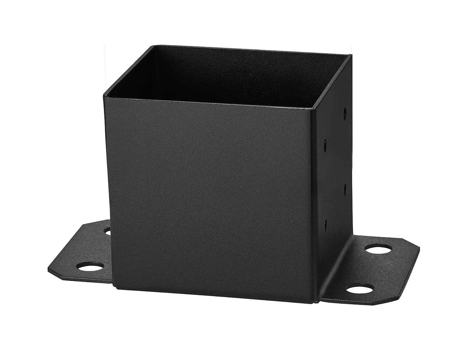 Kit de Supports SucceBuy Lot de 4 Supports de Base de Poteau 152,4 x 152,4 mm, Ancrage de Clôture en Bois Robuste